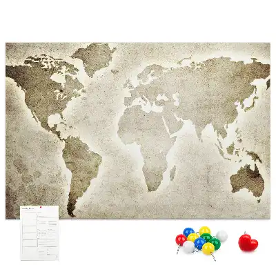 Panoramatická mapa sveta na nástenku do detskej izby