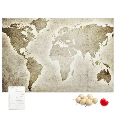 Nástenka do detskej izby Mapa sveta