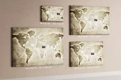 Nástenka do detskej izby Mapa sveta