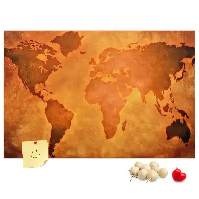 Veľká korková nástenka s mapou sveta