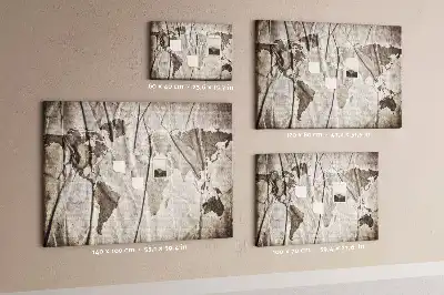 Nástenka do detskej izby s motívom mapy sveta