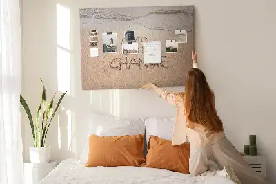 Korková nástenka Citát o pláži