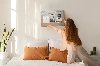 Korková nástenka s motívom pláže a citátom
