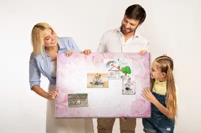 Korková nástenka s motívom abstraktných ruží