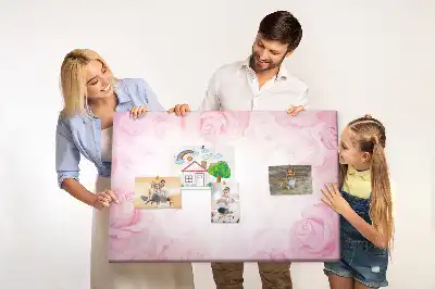 Korková nástenka s motívom abstraktných ruží