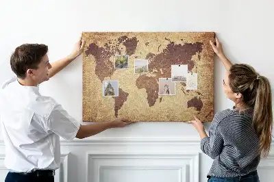 Nástenná mapa sveta v historickom kartografickom štýle do detskej izby