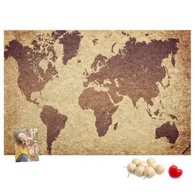 Nástenná mapa sveta v historickom kartografickom štýle do detskej izby