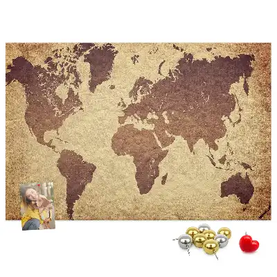 Nástenná mapa sveta v historickom kartografickom štýle do detskej izby