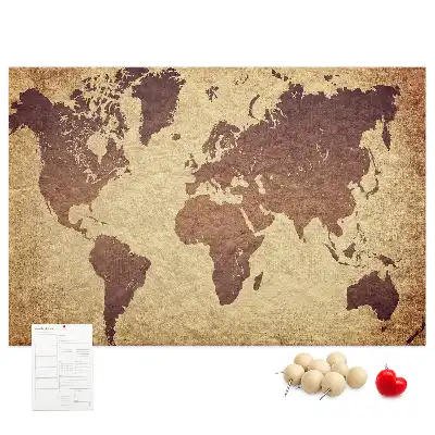 Nástenná mapa sveta v historickom kartografickom štýle do detskej izby