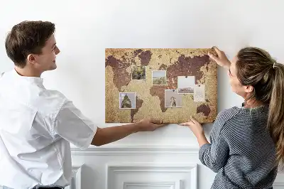 Nástenná mapa sveta v historickom kartografickom štýle do detskej izby
