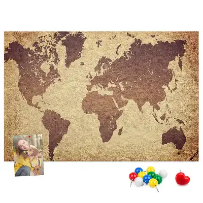 Nástenná mapa sveta v historickom kartografickom štýle do detskej izby