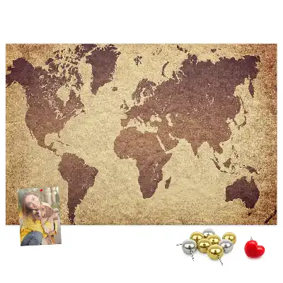 Nástenná mapa sveta v historickom kartografickom štýle do detskej izby