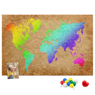 Korková nástenka Mapa sveta