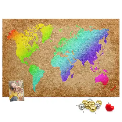 Korková nástenka Mapa sveta