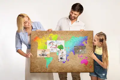 Korková nástenka Mapa sveta
