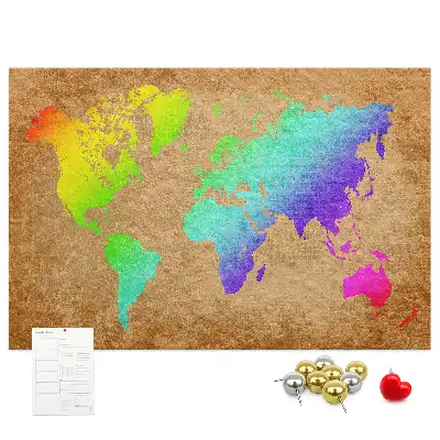 Korková nástenka Mapa sveta