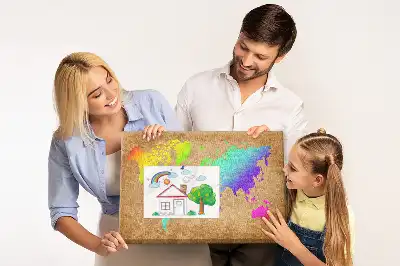 Korková nástenka v tvare kontinentov sveta