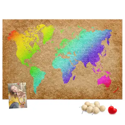 Korková nástenka Mapa sveta