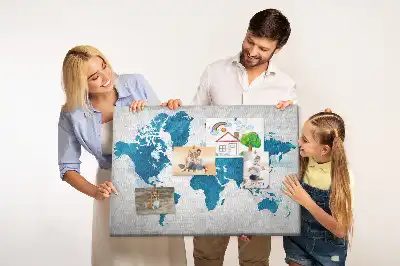 Veľkoformátová nástenka do detskej izby s mapou sveta