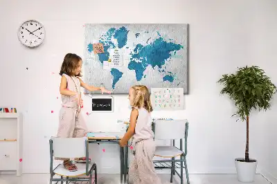 Nástenka do detskej izby Mapa sveta