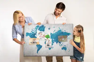 Veľkoformátová nástenka do detskej izby s mapou sveta