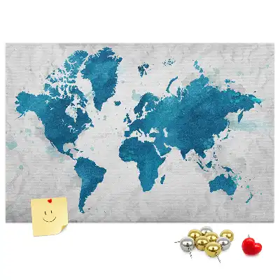 Veľkoformátová nástenka do detskej izby s mapou sveta