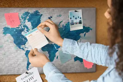 Veľkoformátová nástenka do detskej izby s mapou sveta