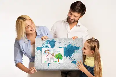 Nástenka do detskej izby Mapa sveta
