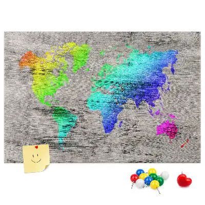 Korková nástenka Univerzálna mapa sveta