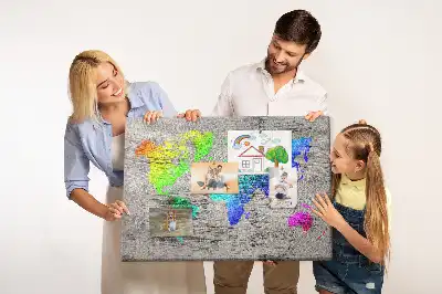 Korková nástenka Mapa sveta