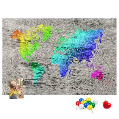 Korková nástenka Mapa sveta