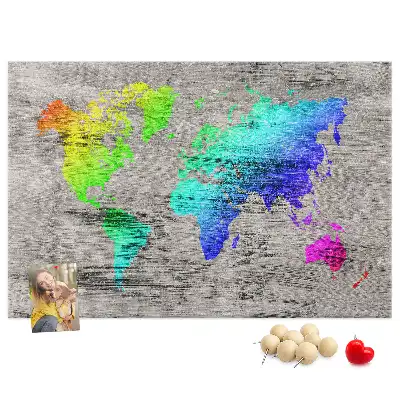 Korková nástenka Mapa sveta