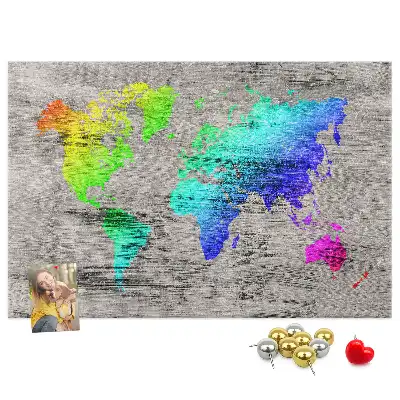 Korková nástenka Mapa sveta