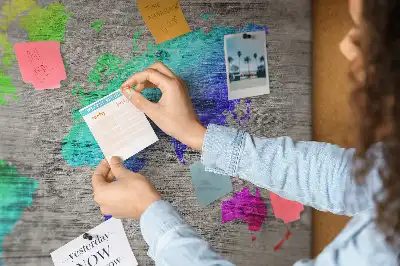 Korková nástenka Mapa sveta