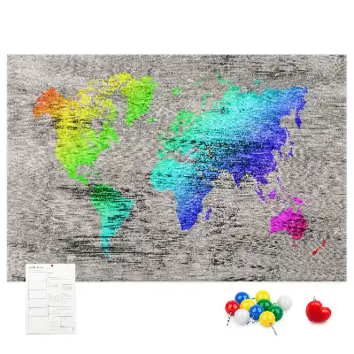 Korková nástenka Mapa sveta