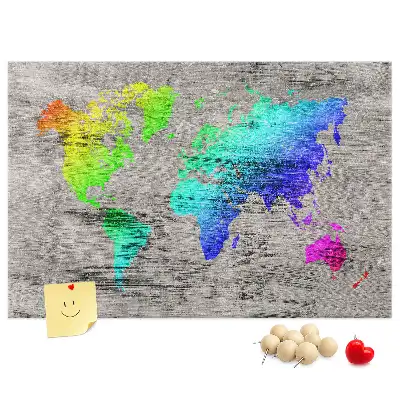 Korková nástenka Mapa sveta