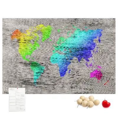 Korková nástenka Mapa sveta