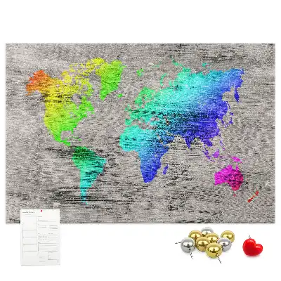 Korková nástenka Mapa sveta