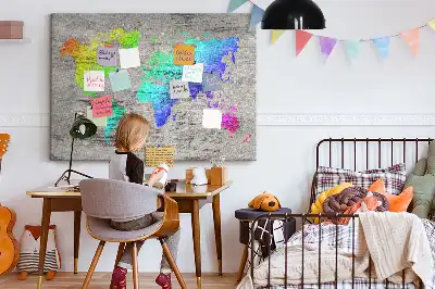 Korková nástenka Mapa sveta