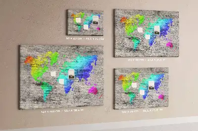 Korková nástenka Mapa sveta