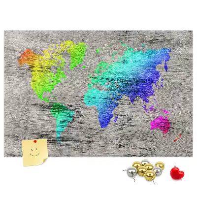 Korková nástenka Mapa sveta