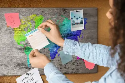 Korková nástenka Mapa sveta