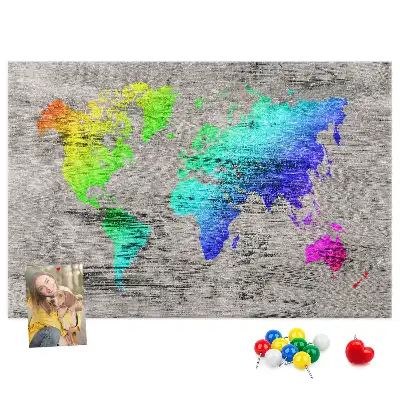 Korková nástenka Mapa sveta