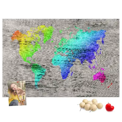 Korková nástenka Mapa sveta