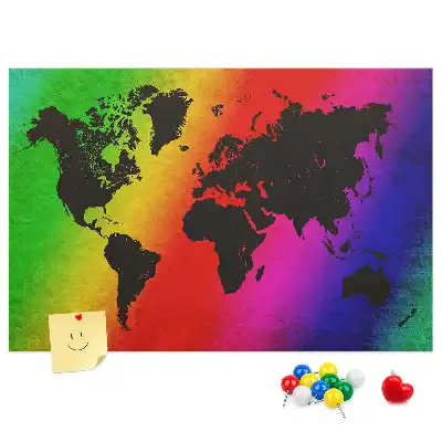 Nástenka do detskej izby Mapa sveta do kancelárie