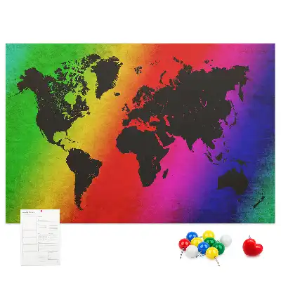 Nástenná mapa sveta do detskej izby alebo kancelárie