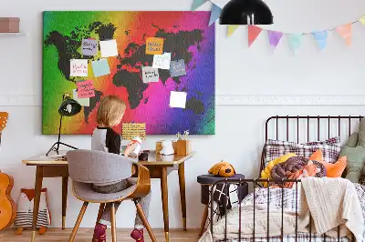 Nástenka do detskej izby Mapa sveta