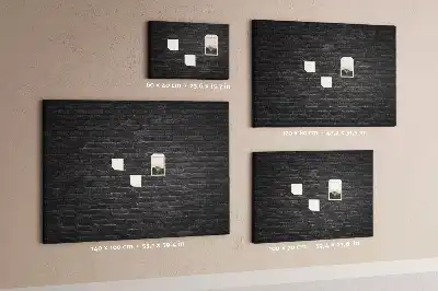 Korková nástenka s motívom tmavej tehlovej steny