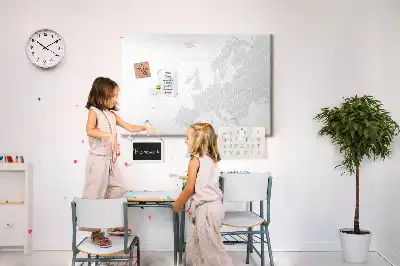 Nástenka do detskej izby Mapa Európy