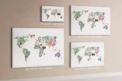 Korková nástenka Bankovky s mapami